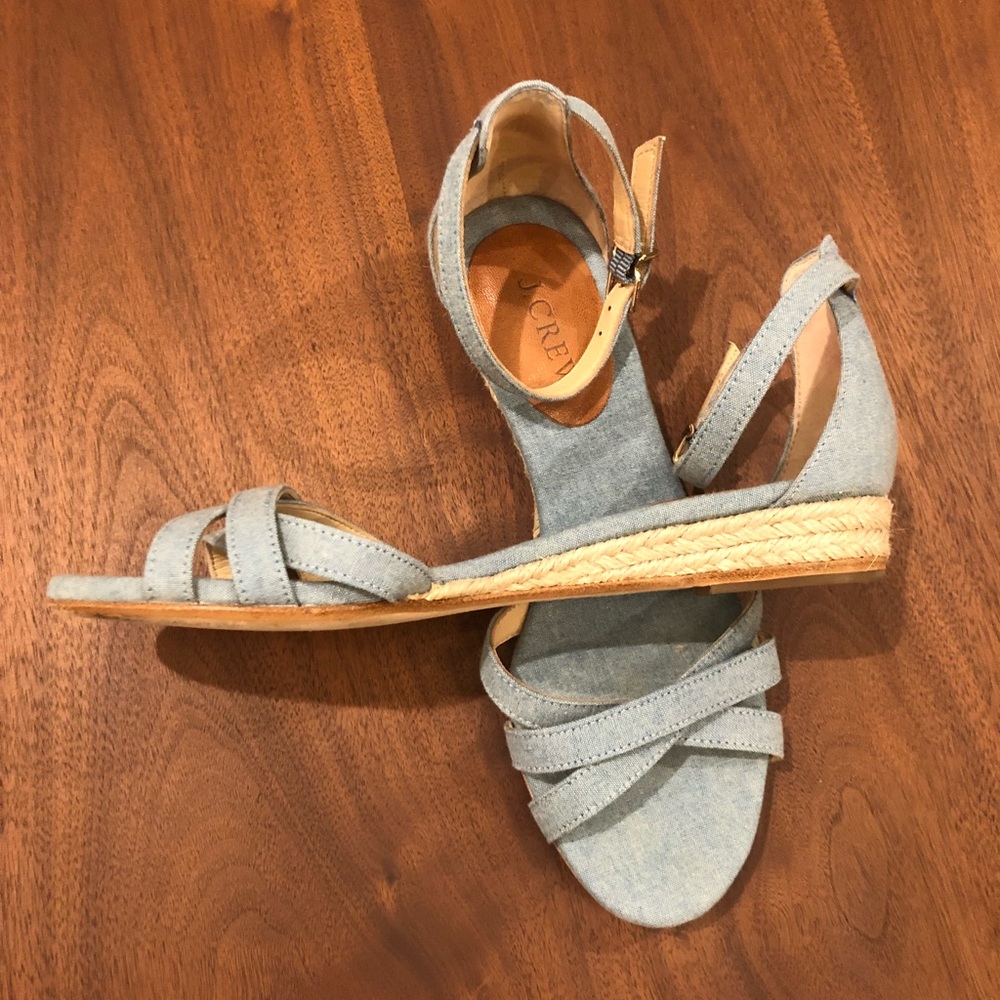 Jcrew denim espadrille sandal size 7.5